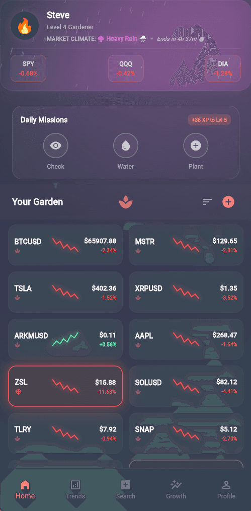 SakuStocks App Interface